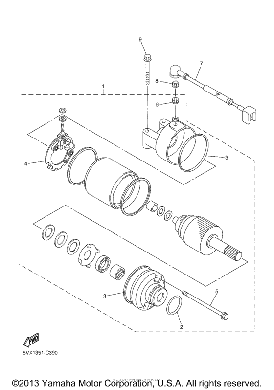 Starting motor