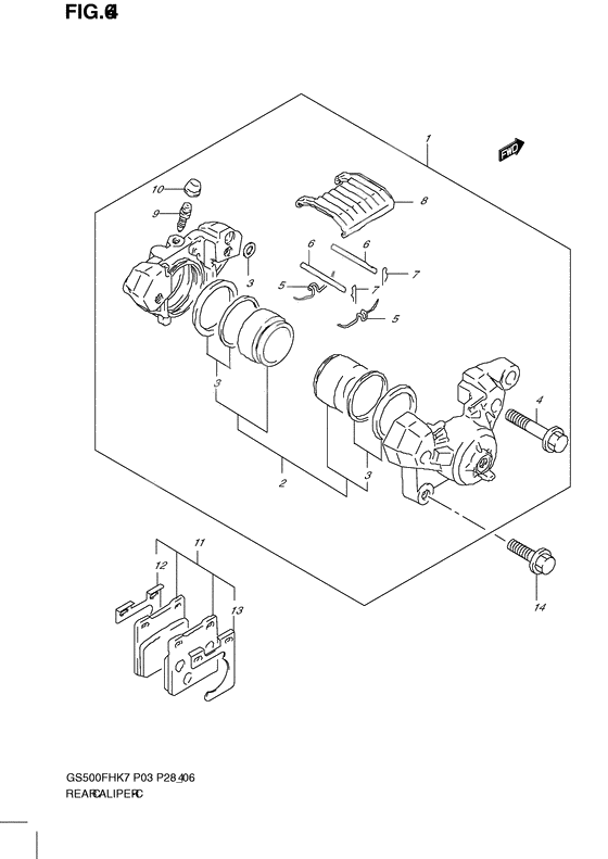 Rear caliper