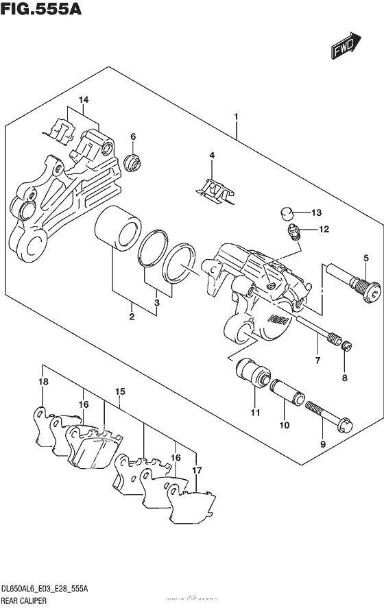 Задний тормозной суппорт
