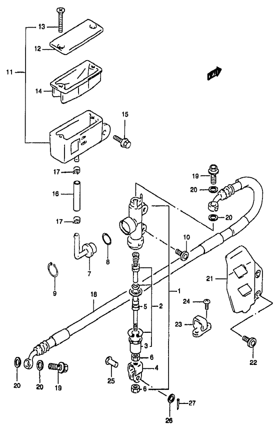 Rear master cylinder