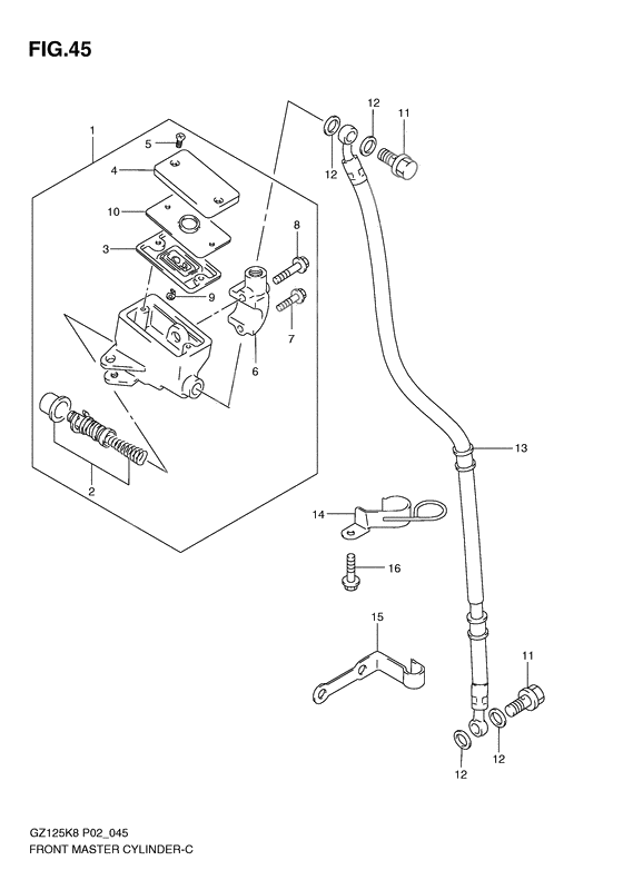 Front master cylinder