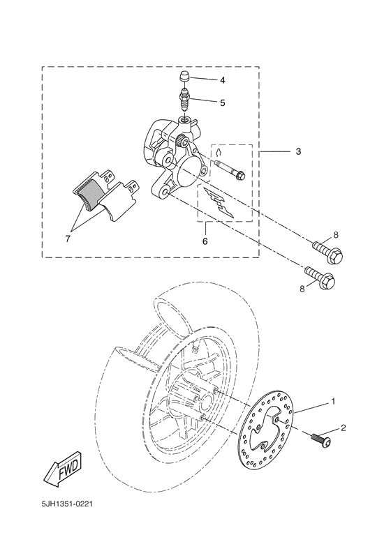 Front brake caliper