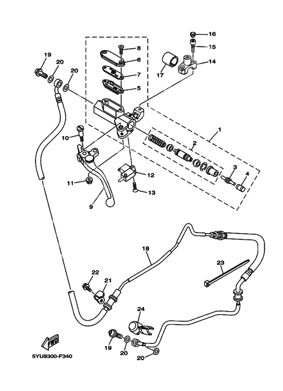 Front master cylinder