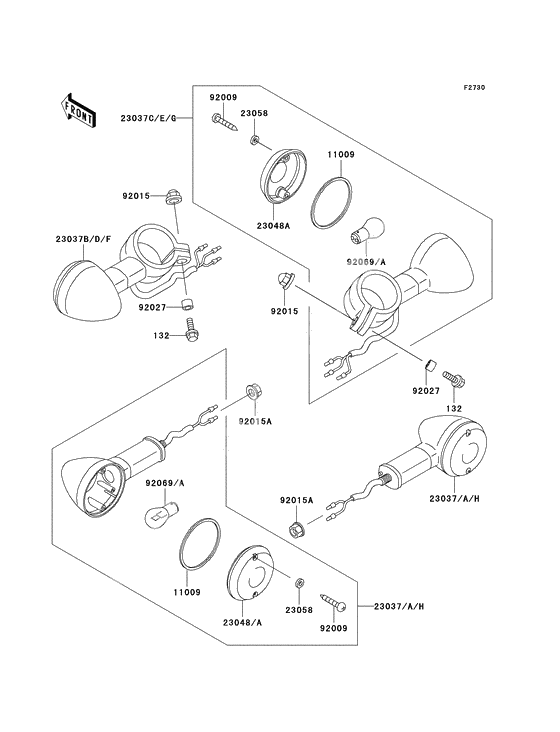 Turnsignal front & rear lamp