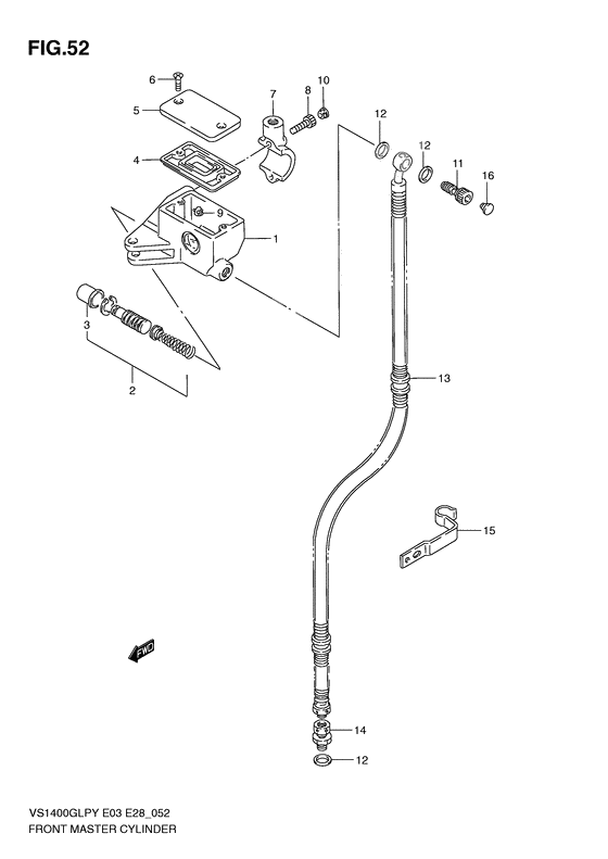 Front master cylinder