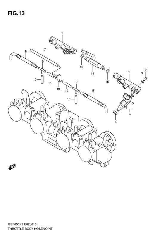 Throttle body hose/joint