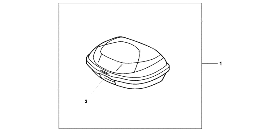 Top box 35l black unpainted