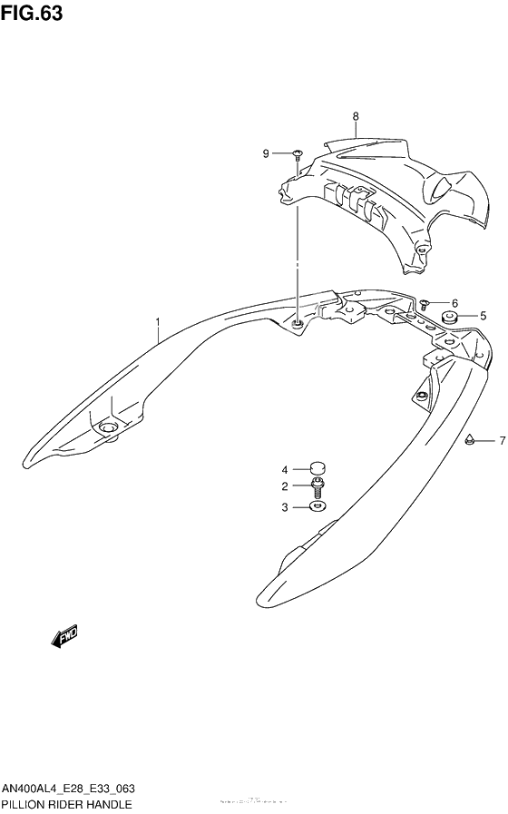 Pillion Rider Handle (An400Al4 E33)