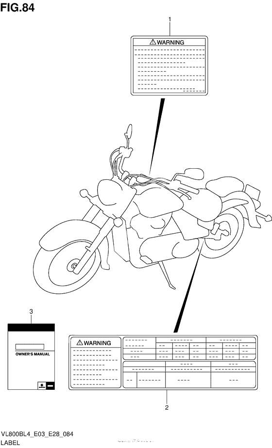 Информационные наклейки (Vl800Bl4 E28)