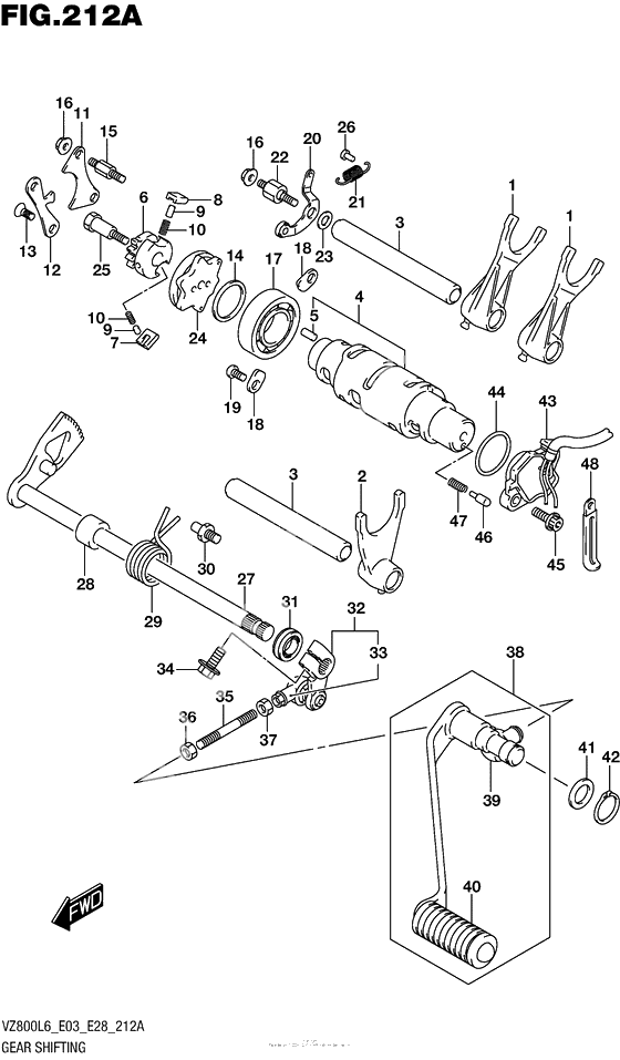 Копирный вал & Вилки & Вал переключения