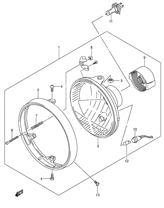 Headlamp              

                  Sv1000 e2/e19 sv1000u1/u2 e19