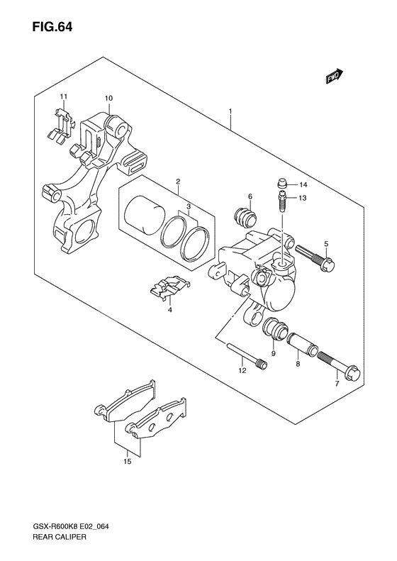 Rear caliper