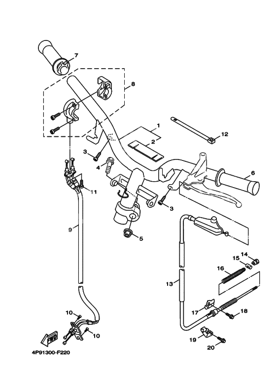 Steering Handle, Cable