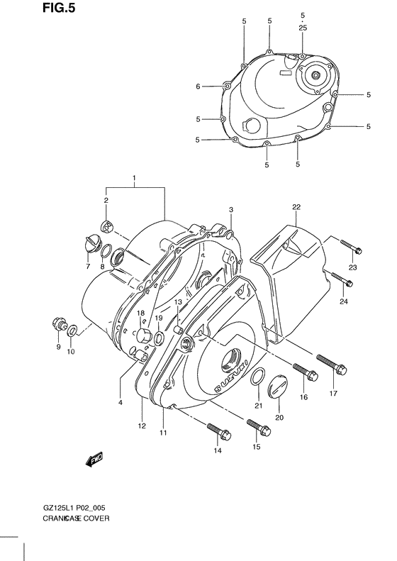 Crankcase cover ass`y (v