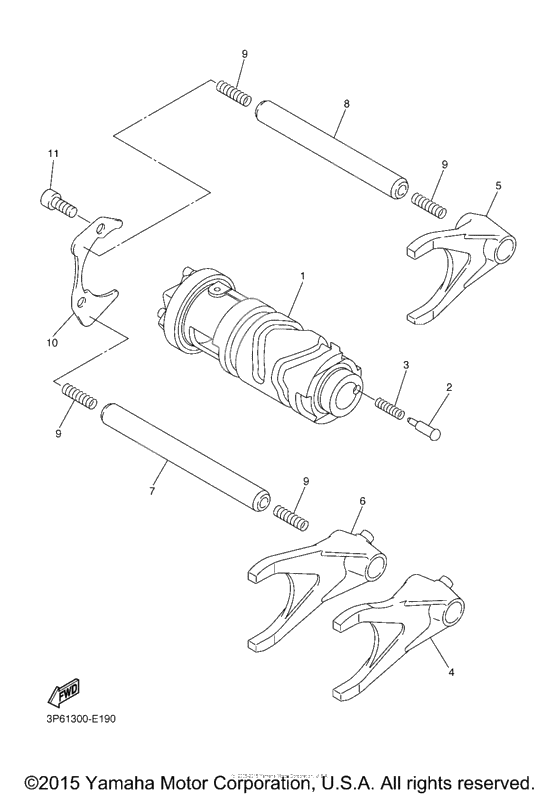 Shift cam fork