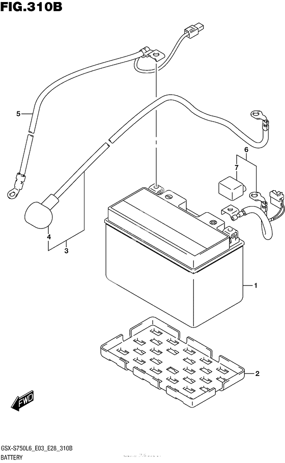 Аккумулятор (Gsx-S750Al6 E28)