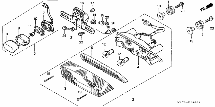 Taillight unit ass`y              

                  V/W