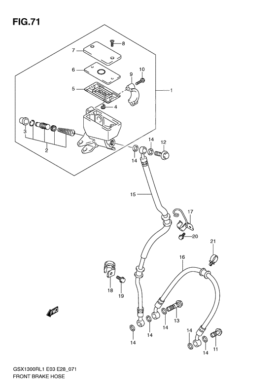 Front brake hose