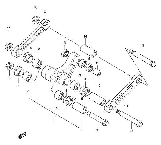 Rear cushion lever              

                  Model w/x