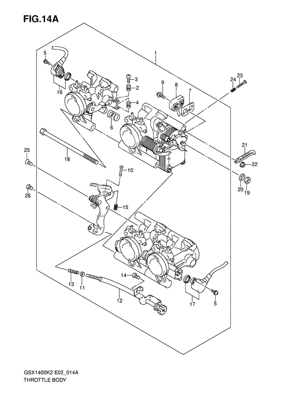 Throttle body              

                  Model k3/k4/k5