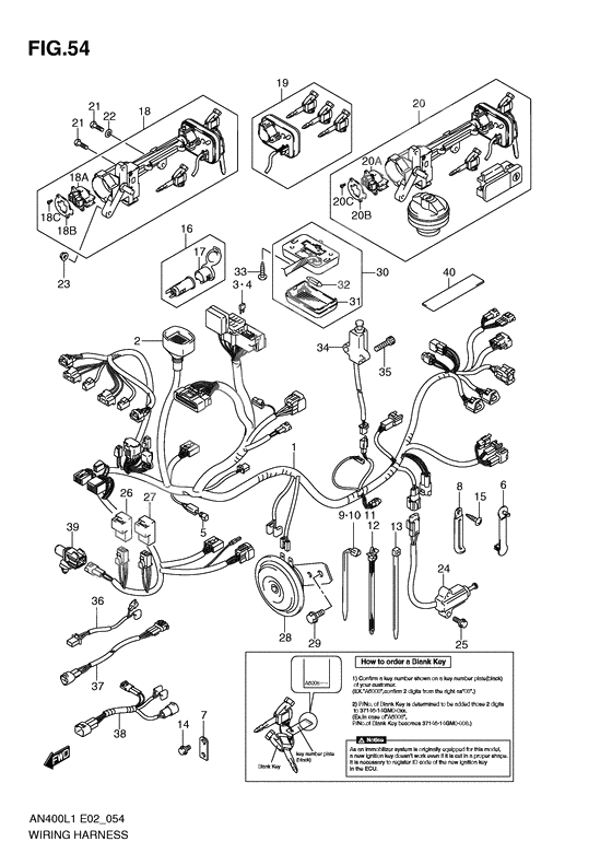 Wiring harness              

                  Imobi) (an400l1 e2