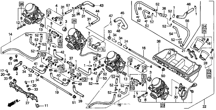 F3 carburetor assy. 95-96