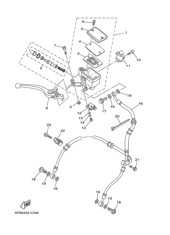 Front master cylinder