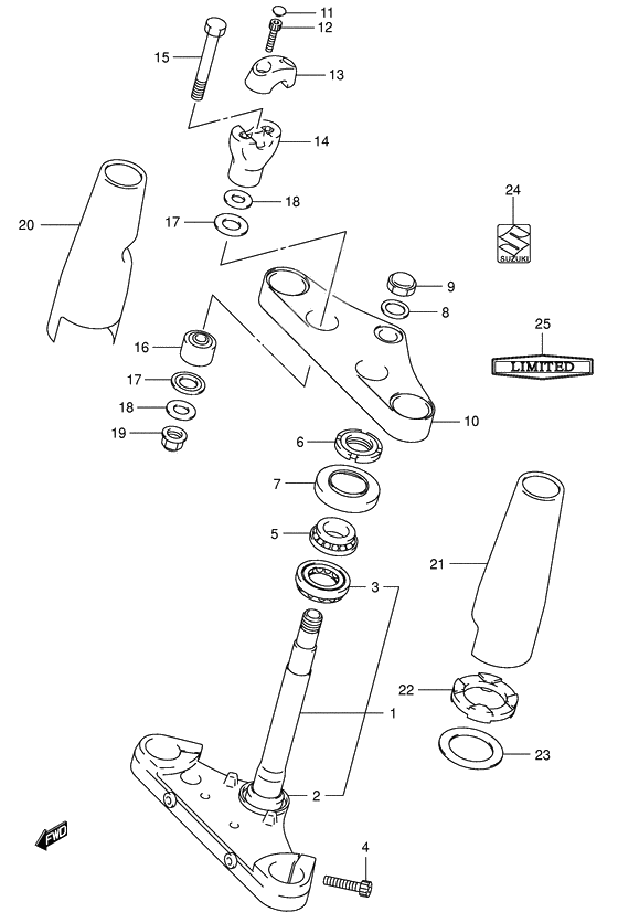 Steering stem              

                  Model k1/k2/k3/k4