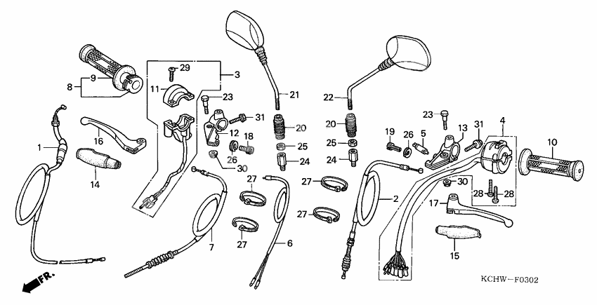 Handle lever/switch/cable              

                  3