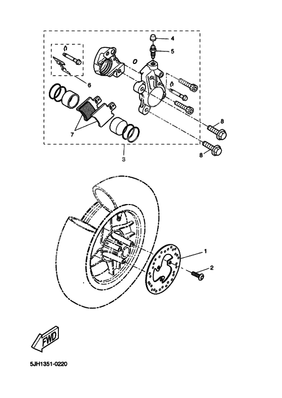 Front brake caliper