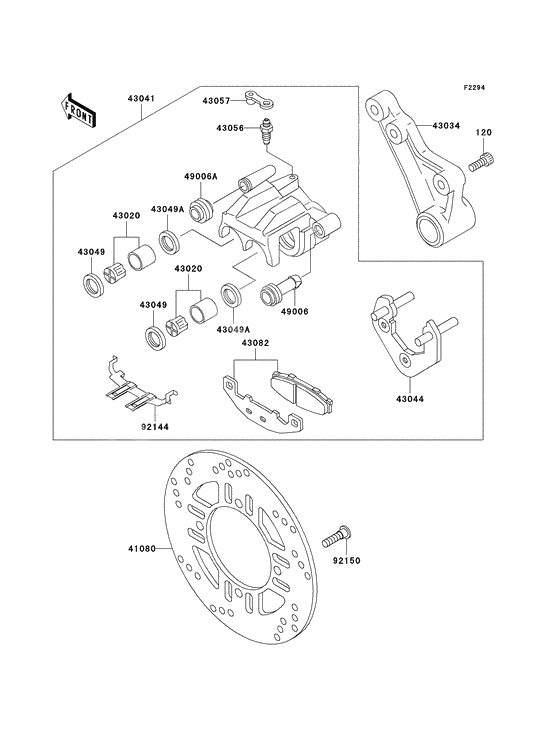 Front brake caliper              

                  F15 - f17