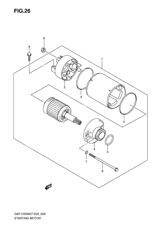 Starting motor