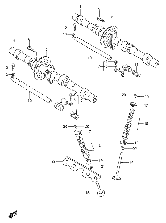 Camshaft - valve