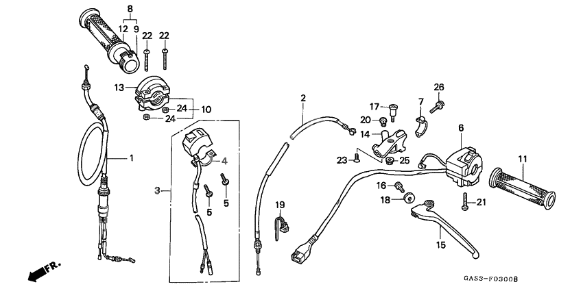 Handle lever/switch/ cable