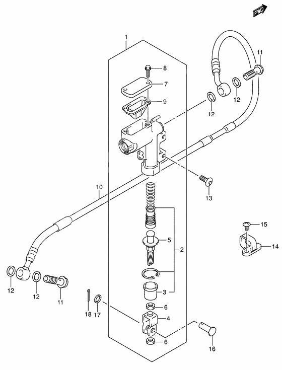 Rear master cylinder              

                  Model k5/k6