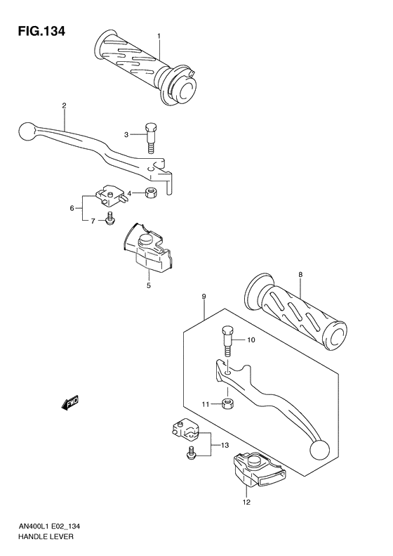 Handle lever              

                  An400al1 e24