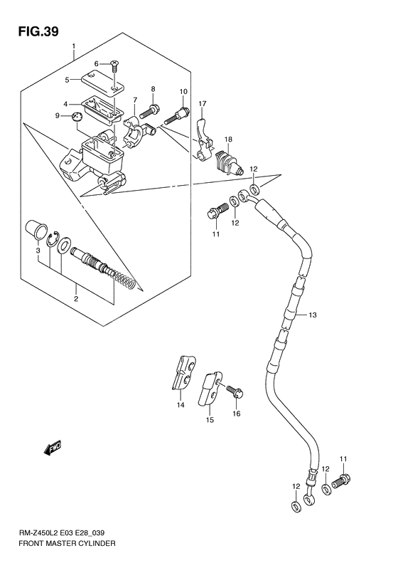 Front master cylinder