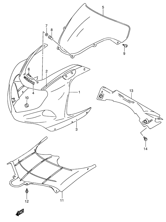 Cowling body              

                  Model k2 for yc2