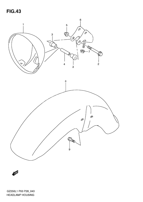 Headlamp housing