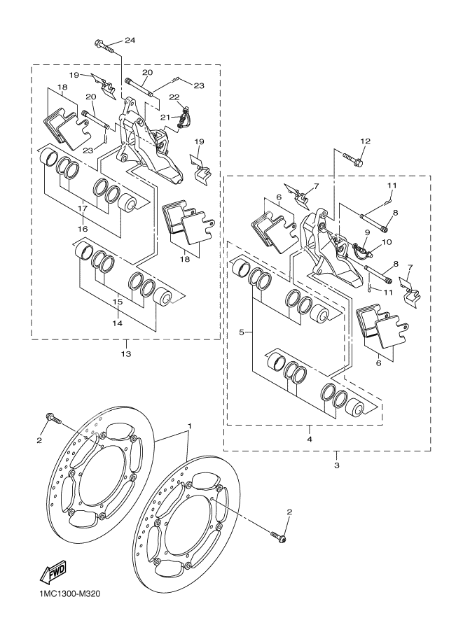 FRONT BRAKE CALLIPER