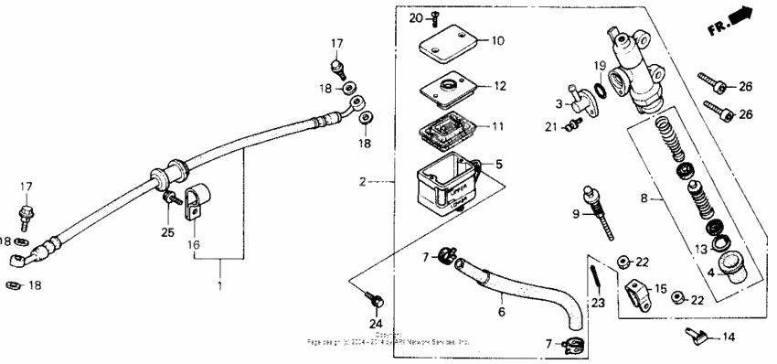 Rear brake master cylinder