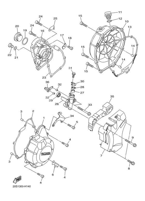 Crankcase cover ass`y (v