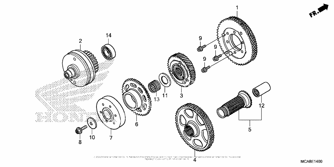 Primary drive gear