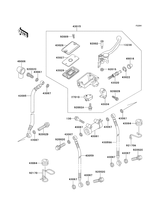 Front master cylinder