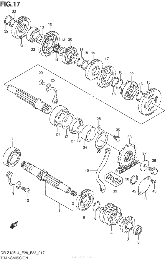 Transmission (Dr-Z125Ll4 E33)