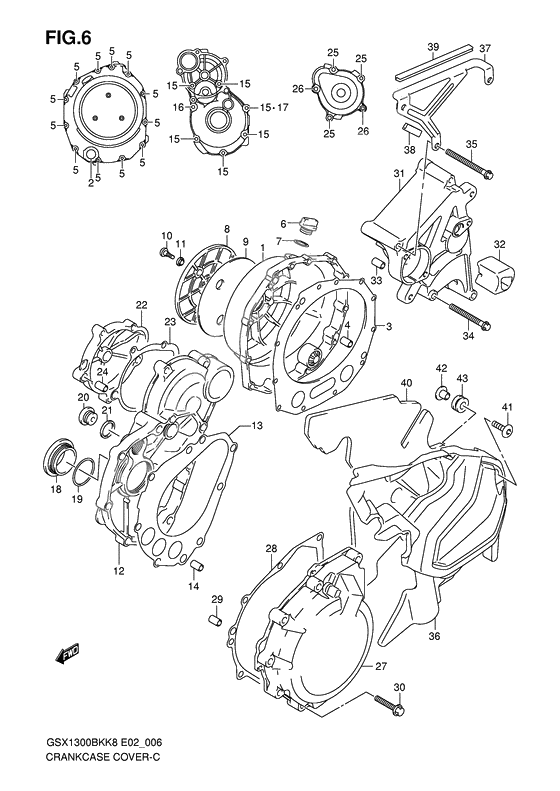 Crankcase cover ass`y (v