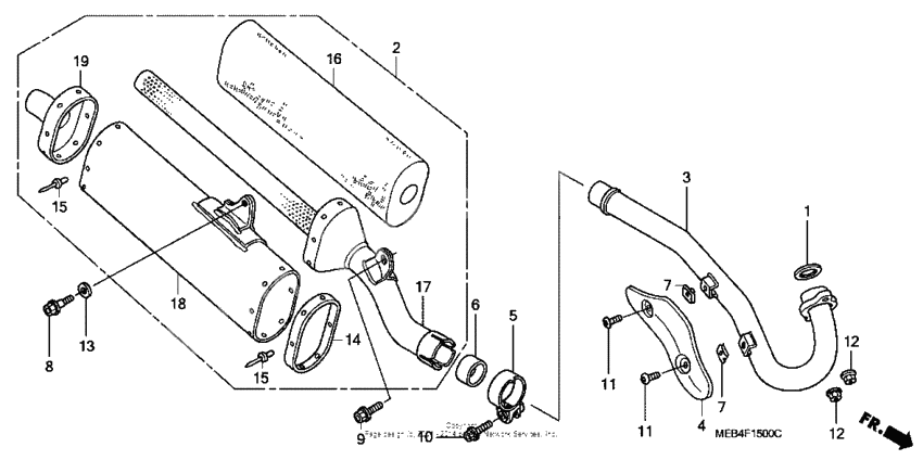 Exhaust muffler ('02)