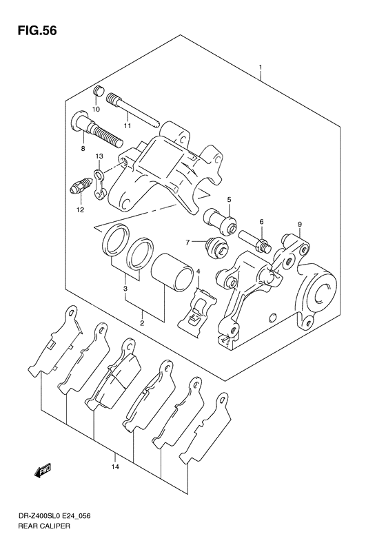 Rear caliper