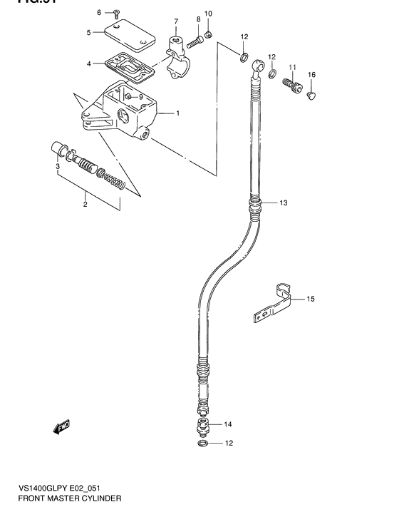 Front master cylinder