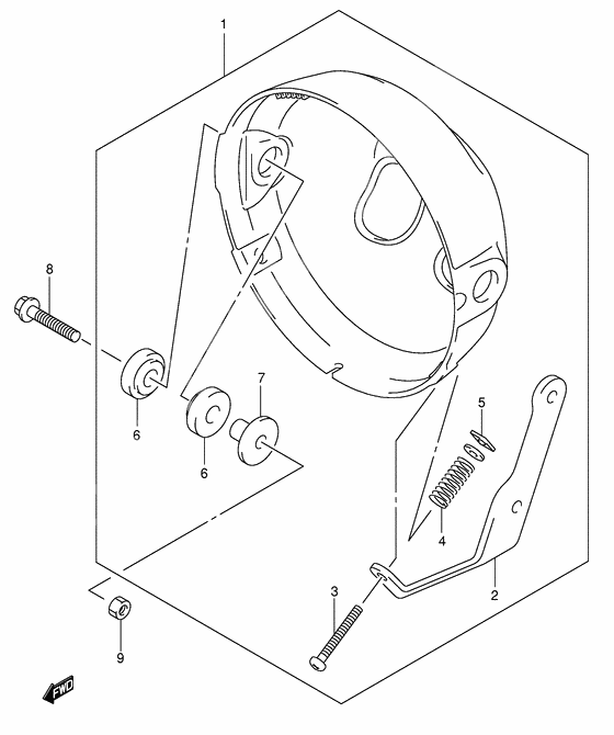 Headlamp housing              

                  Sv1000/u1/u2 k3/k4